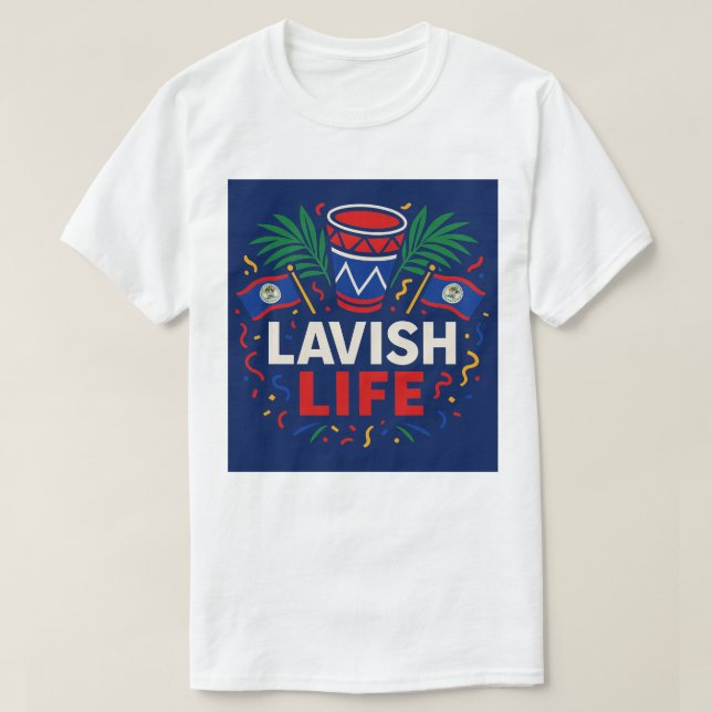 Camiseta Belizean Carnival Edition Lavish Shirt (Frente do Design)