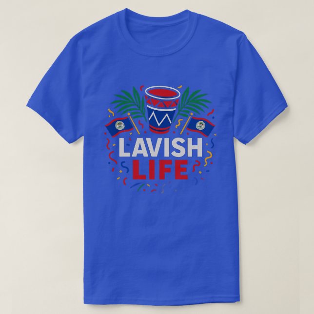 Camiseta Belizean Carnival Edition Lavish Shirt (Frente do Design)
