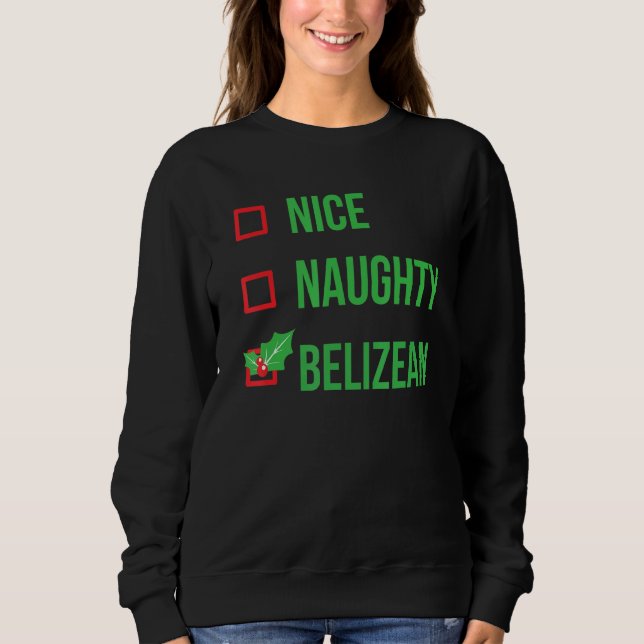 Camiseta Belizean Funny Belize Pajama Natal (Frente)