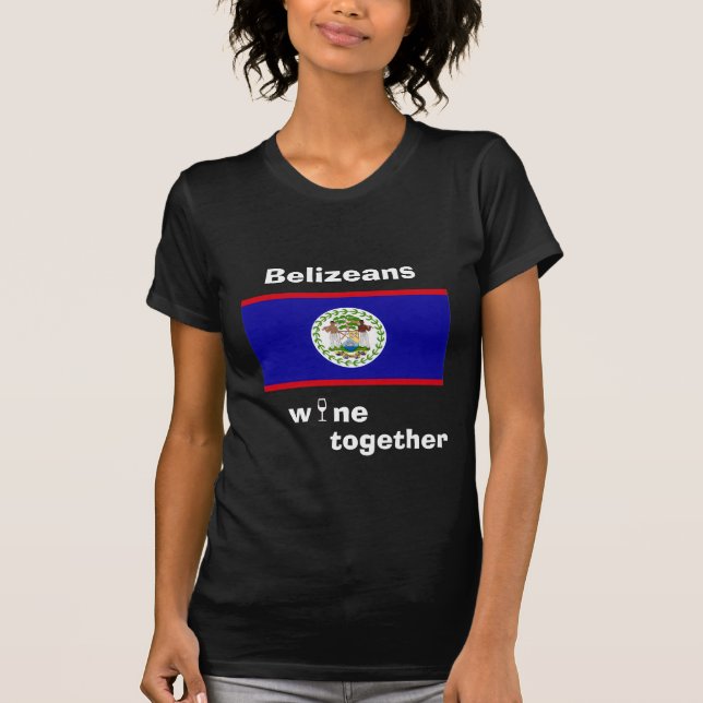 Camiseta Belizeanos Bebem Vinho Juntos (Frente)