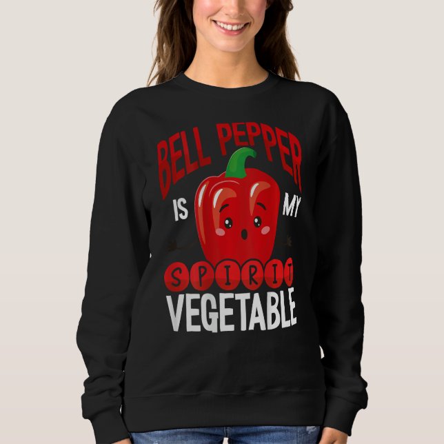 Camiseta Bell Pepper Is My Spirit Vegetable Backprint Veget (Frente)