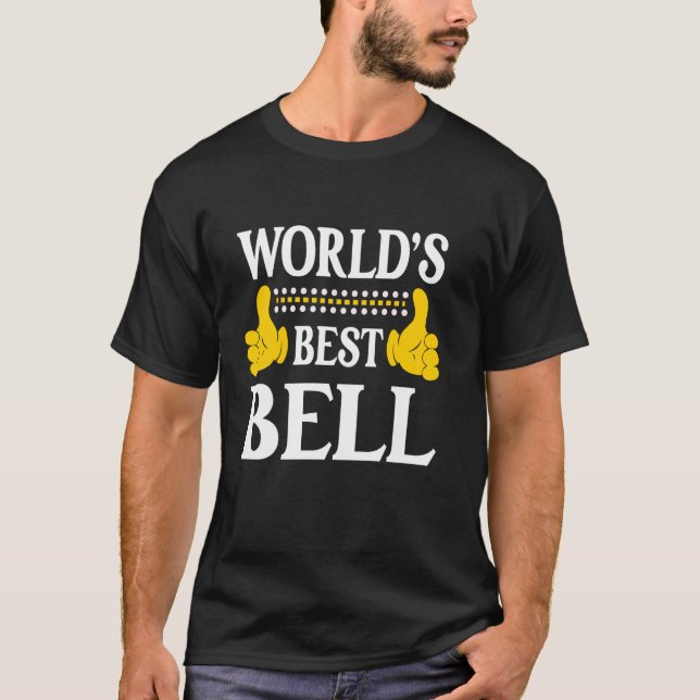 Camiseta Bell Surname Funny Team Family Sobrenome World's B (Frente)