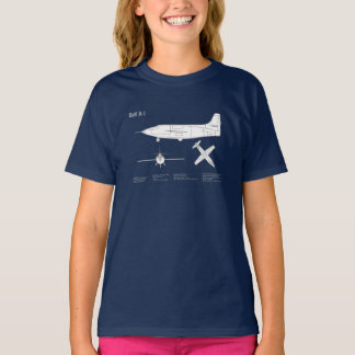 Camiseta Bell X-1 - ABD (Planos de Impressão Blueprint do A