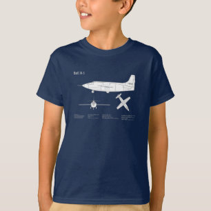 Camiseta Bell X-1 - ABD (Planos de Impressão Blueprint do A