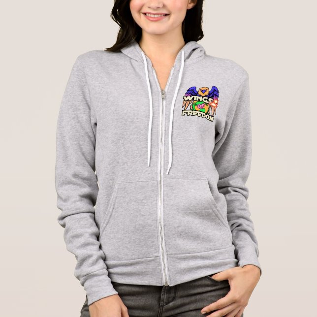 Camiseta Bella+Canvas-Cheio-Zip Hoodie (Frente)