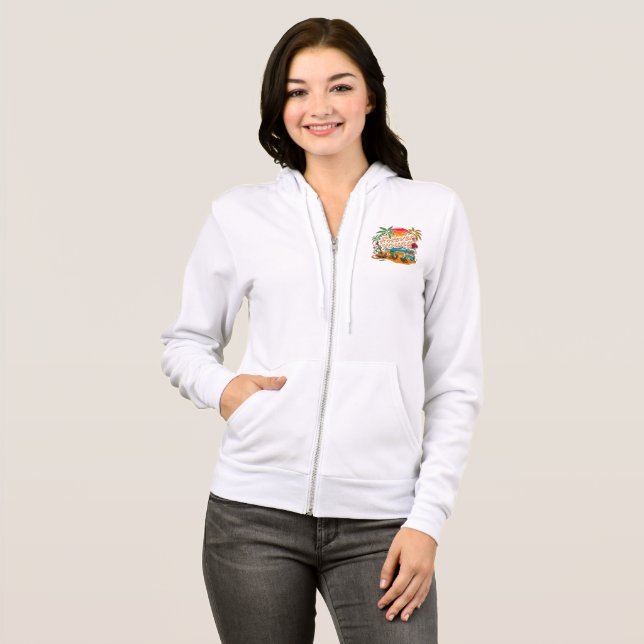 Camiseta Bella+Canvas-Cheio-Zip Hoodie (Frente Completa)