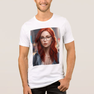 Camiseta Bella+Canvas com três misturas, branco, L