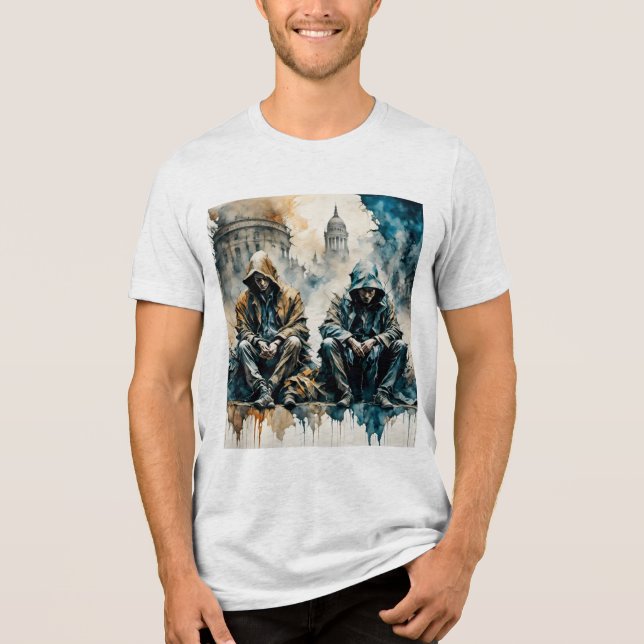 Camiseta Bella+Canvas de três blendas (Frente)