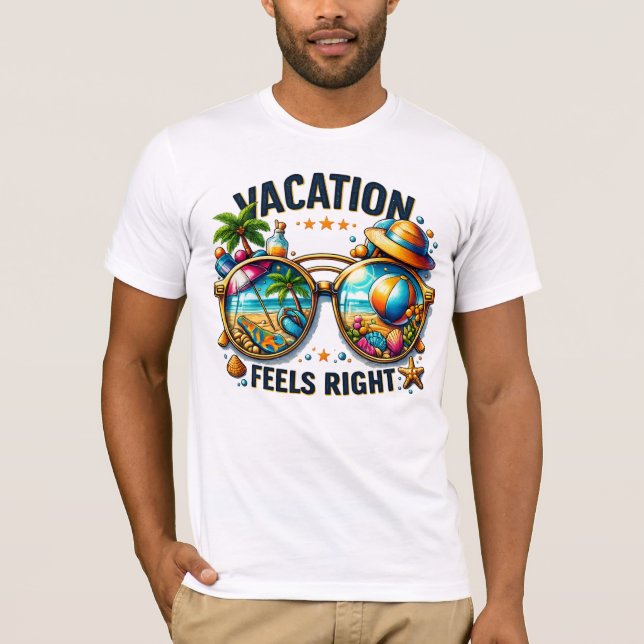Camiseta Bella Canvas EUA Sente Férias (Frente)
