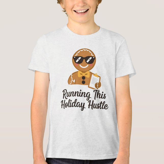 Camiseta Bella+Canvas Youth Tri‑Blend T‑Shirt – Gingerbread (Frente)