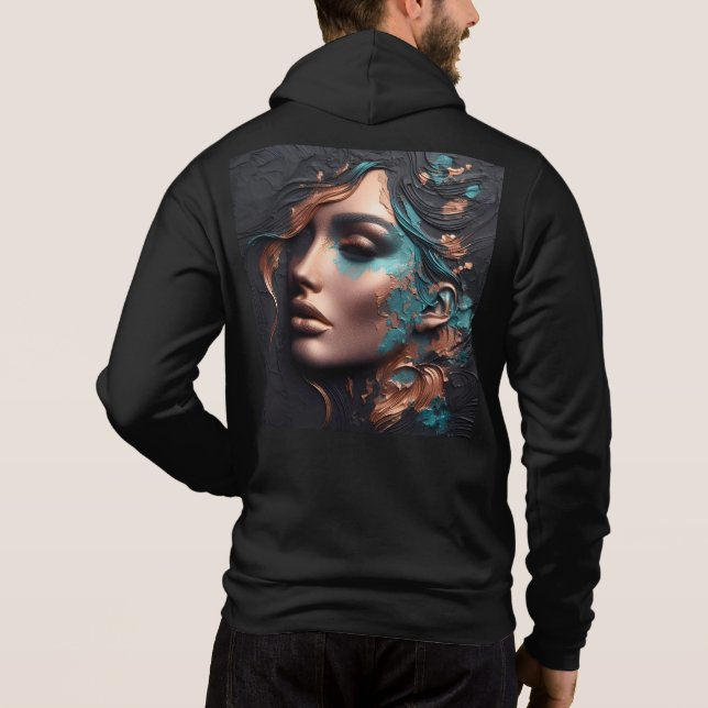 Camiseta Bella+Canvas-Zip - Abstrato 28 Hoodie (Verso)