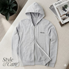 Camiseta Bella Canvas Zip Hoodie com Nome Personalizado