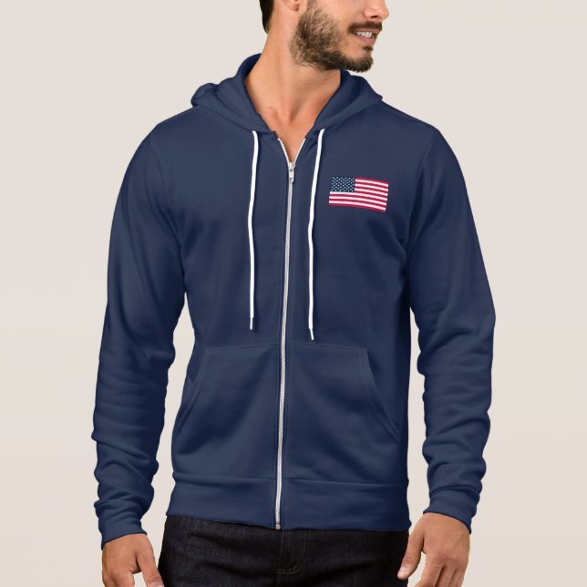 Camiseta Bella+Canvas-Zip Hoodie EUA (Frente)