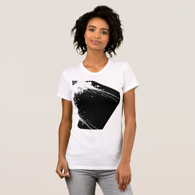 Camiseta Bella de gota + Canvas Tee Ajustado fino feminino (Frente Completa)
