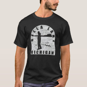 Camiseta Bella Lake Ice Fish Michigan