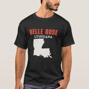 Camiseta Belle Rosa Louisiana EUA Estado América Viagem de 