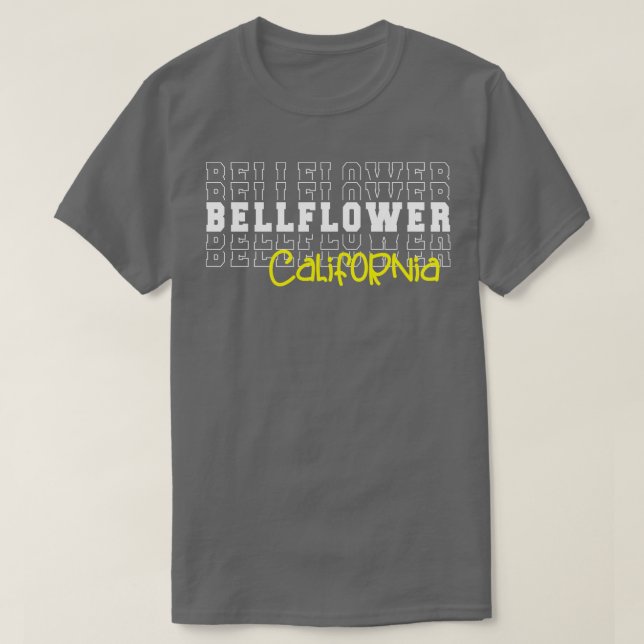 Camiseta Bellflower cidade de Bellflower CA (Frente do Design)