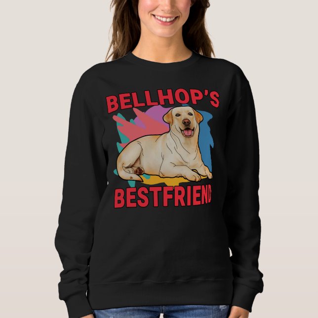 Camiseta Bellhop S Bestamigo Labrador Retriever Cachorro Mã (Frente)