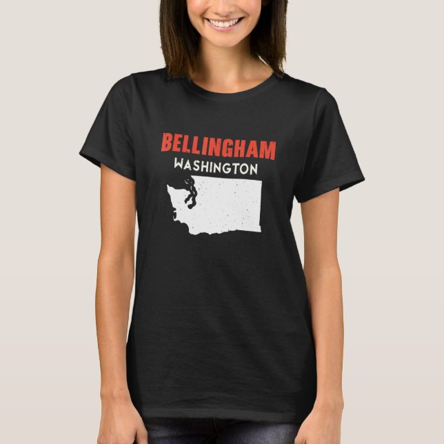 Camiseta Bellingham Washington EUA State America Viagem (Frente)