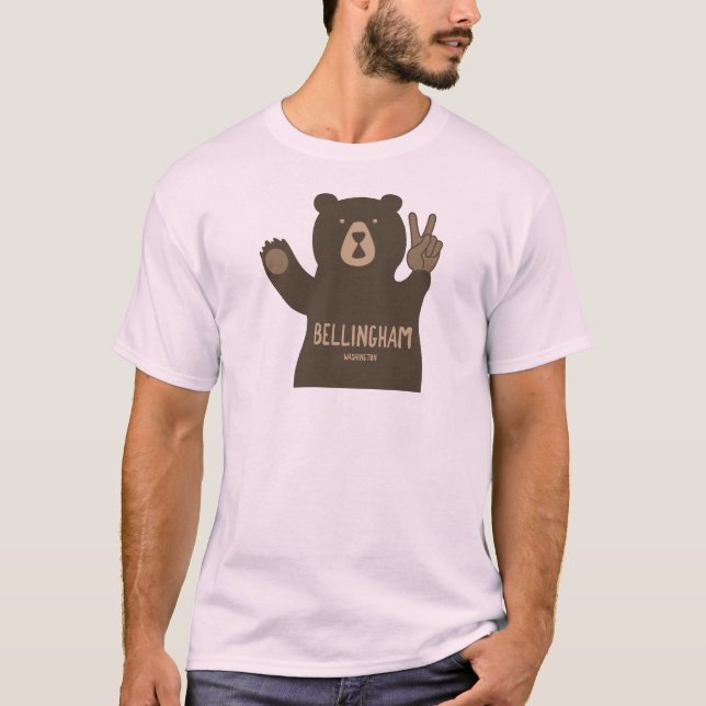 Camiseta Bellingham Washington Peace Bear (Frente)