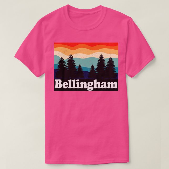 Camiseta Bellingham Washington Retro (Frente do Design)