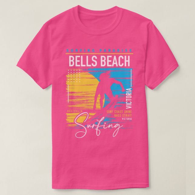 Camiseta Bells Beach Retro Surfing Graphic Surf Austrália (Frente do Design)