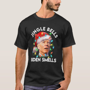 Camiseta Bells De Jingle De Natal Anti-Biden Biden Cheira R