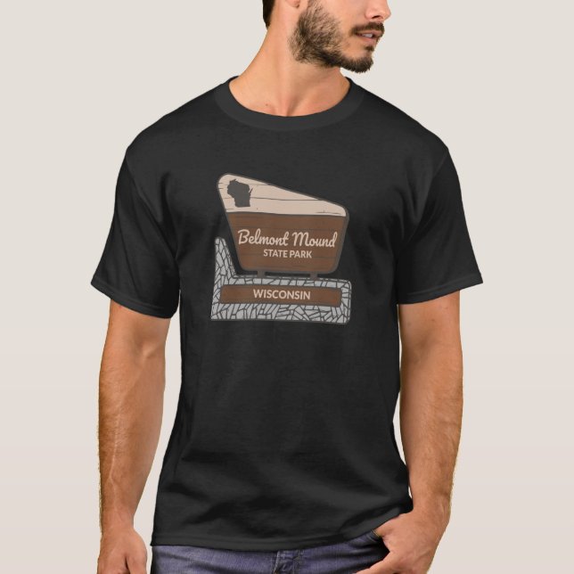 Camiseta Belmont Mound State Park Wisconsin Sinal De Boas-v (Frente)