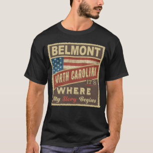 Camiseta BELMONT, NC É onde minha história começa