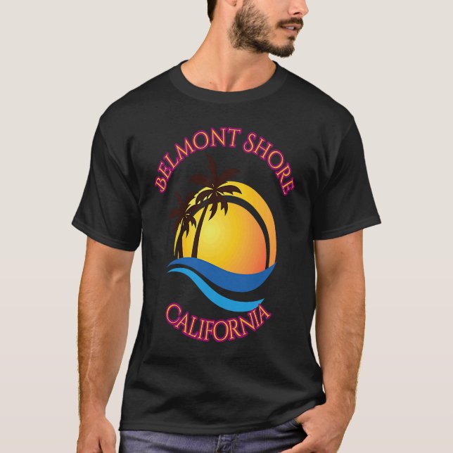 Camiseta Belmont Shore Beach Surf  California (Frente)