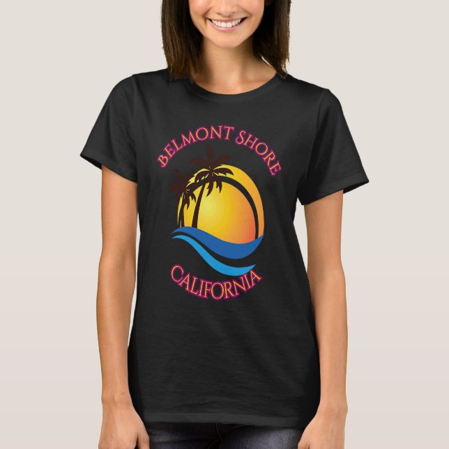 Camiseta Belmont Shore Beach Surf  California (Frente)