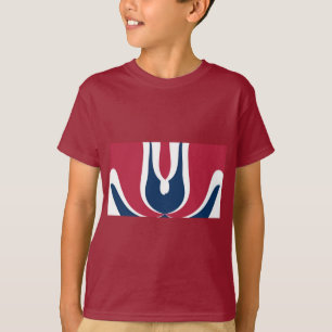 Camiseta Belo Abstrato de cor de textura vermelha, branca e
