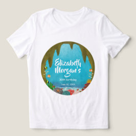 Camiseta Belo Aniversário de Criaturas do Oceano Caverna Ma