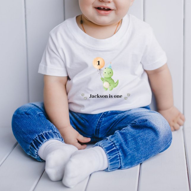 Camiseta Belo aniversário do dinossauro (Cute Dino T Shirt for kids Birthday)