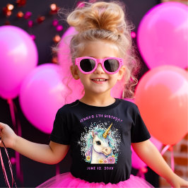 Camiseta Belo aniversário do Unicórnio Mágico