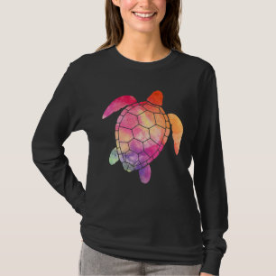 Camiseta Belo Arco-Íris Tartaruga Engraçada Tartaruga Color