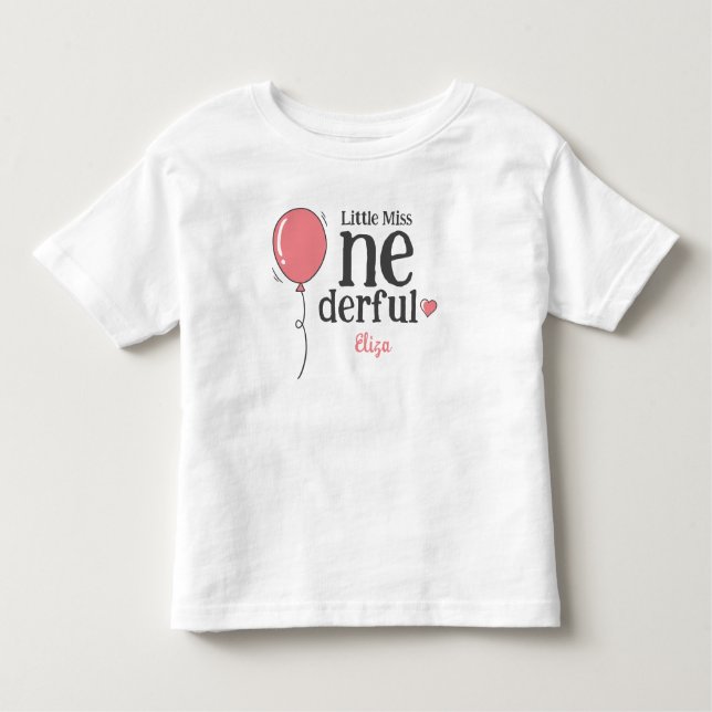 Camiseta Belo Balão de Aniversário de Uma Princesinha Onede (Frente)