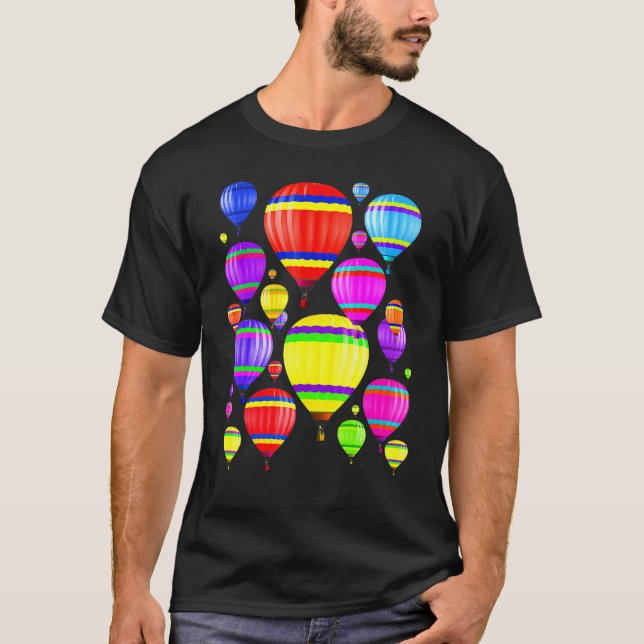 Camiseta Belo balão voador de ar quente, Blimp de verão (Frente)
