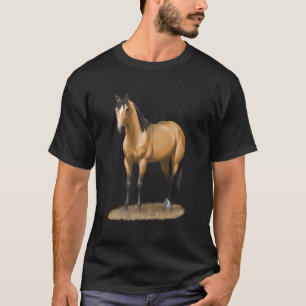 Camiseta Belo Buckskin Dun Quarter Horse Stallion Hors