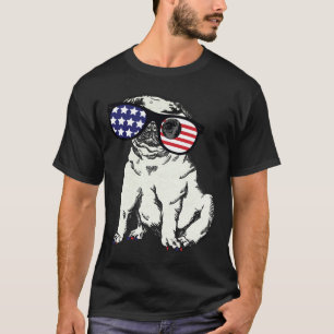 Camiseta Belo Buldogue Francês Com Óculos Americanos