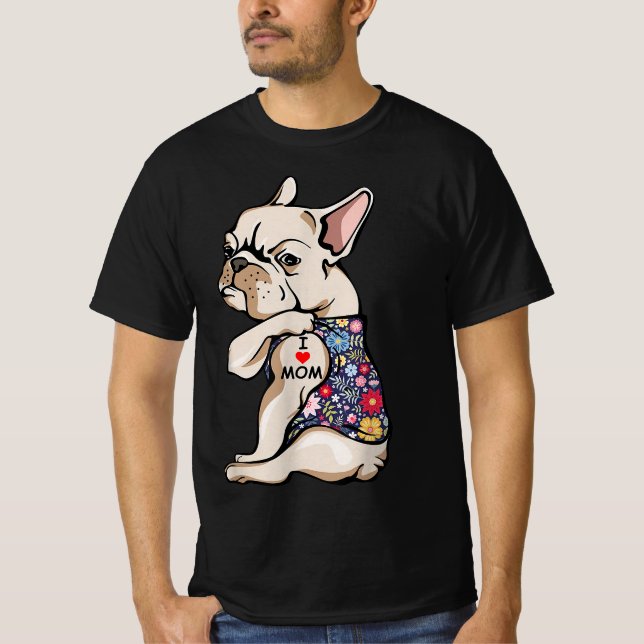 Camiseta  Belo Buldogue Francês | Presente Para Homens (Frente)