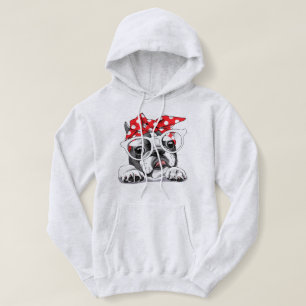 Camiseta Belo Bulldog Francês Colorido Fone E Óculos