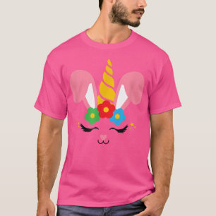 Camiseta Belo Bunnicorn Bunny Unicorn Easter Ovos Felizes E