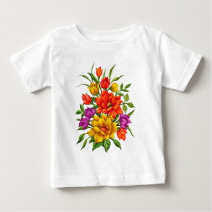 Camiseta Belo Buquê De Flores Em Aquarela-34123