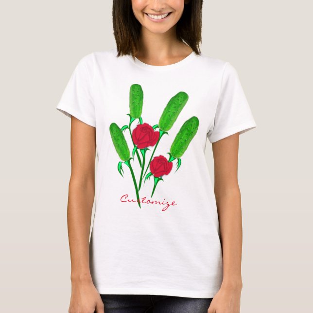 Camiseta Belo Buquê de picles com Rosas Thunder_Cove (Frente)