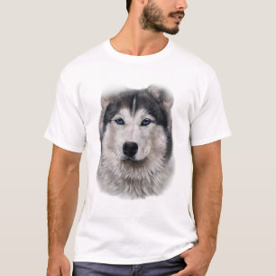 Camiseta Belo Cachorro Siberiano Face T Shirt