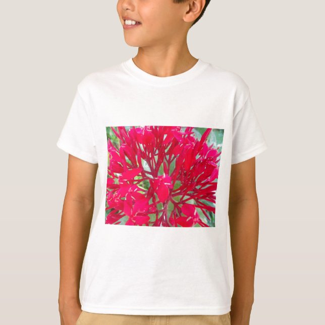 Camiseta Belo caleidoscópio de Red Milkweed Colorful (Frente)