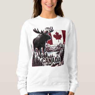 Camiseta Belo Canadá. Bandeira canadense. Alce canadense. 