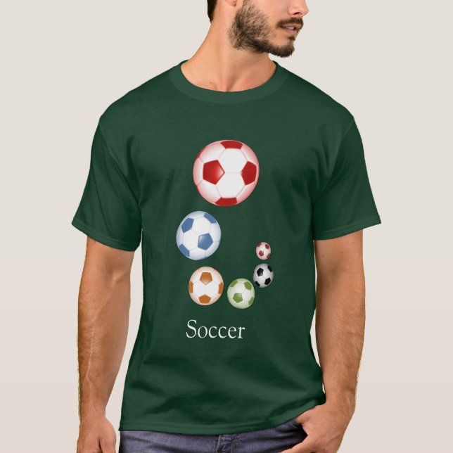 Camiseta Belo conjunto de bolas de futebol (Frente)
