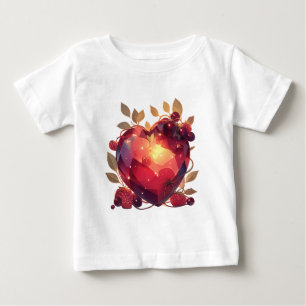 Camiseta Belo Coração de Gema – Design Romântico de Coração